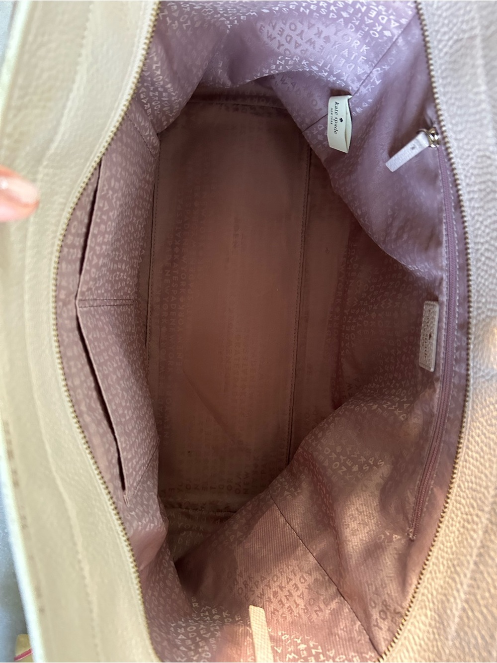 kate spade pebble leather tote in taupe - Picture 5 of 5